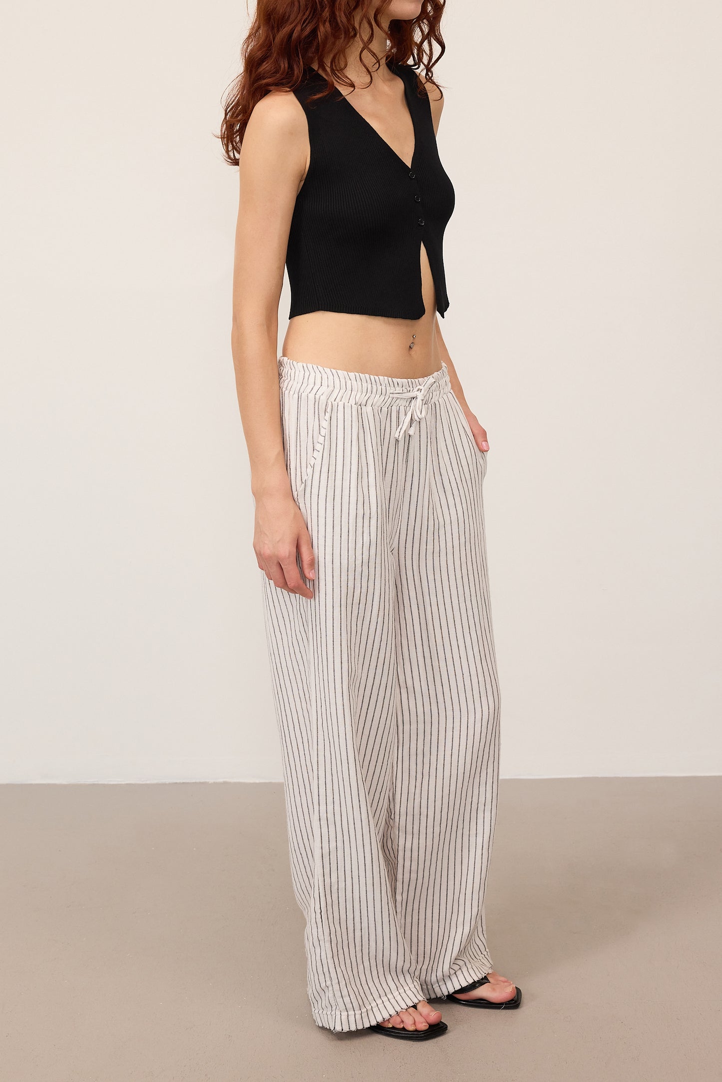 Ecru---Black_Elastic-Waist-Striped-Wide-Leg-Trousers-addax