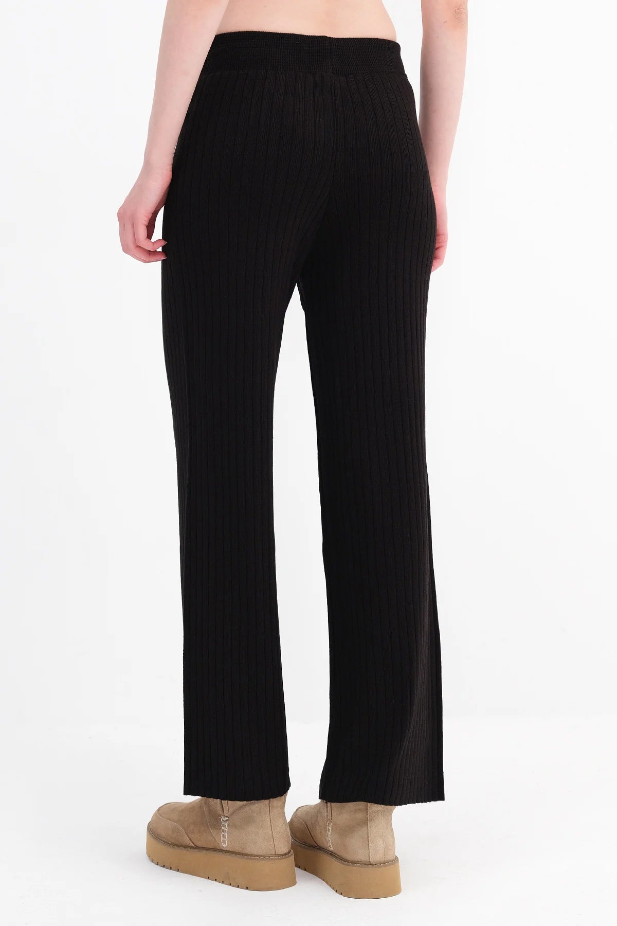 Black_Elastic-Waist-Front-Tie-Knit-Pants-addax