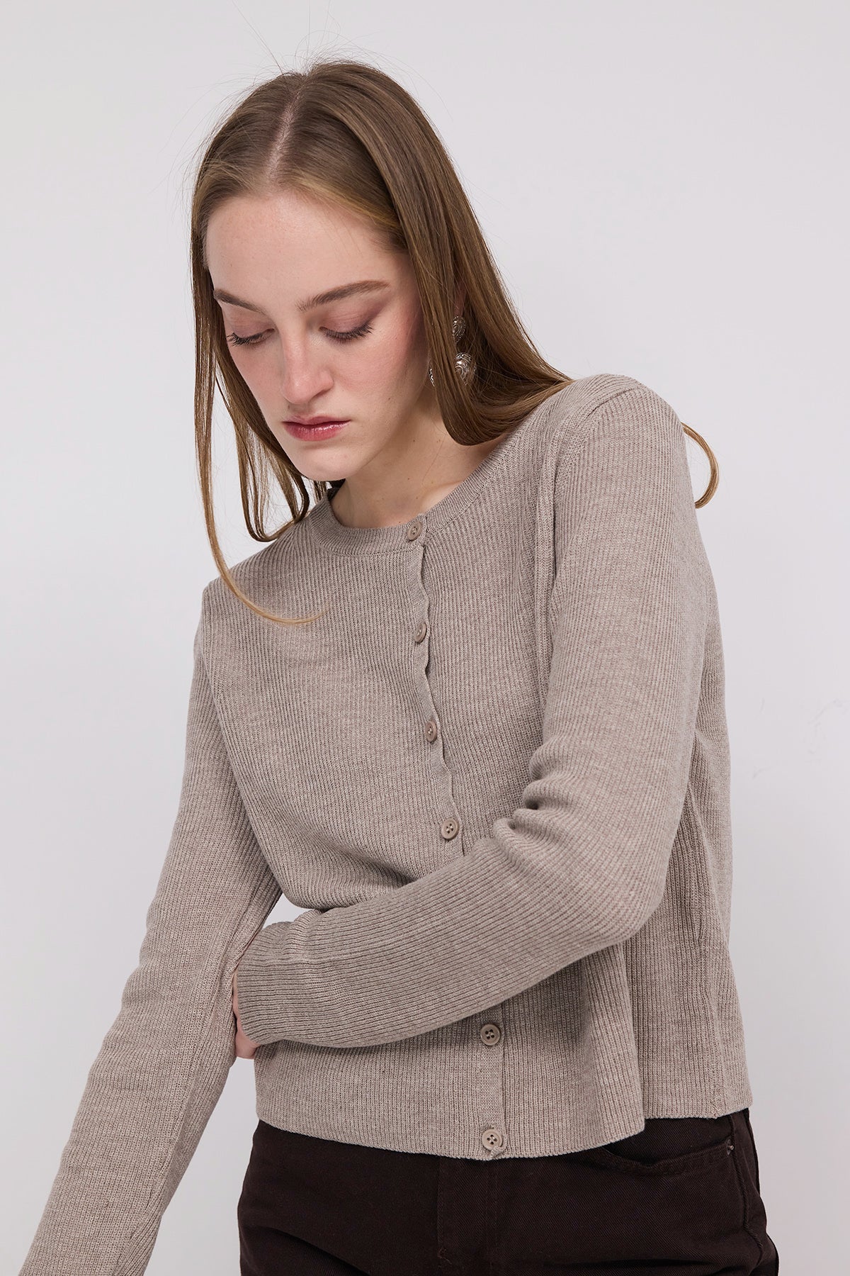 Mink_Buttoned-Knitwear-Cardigan-addax