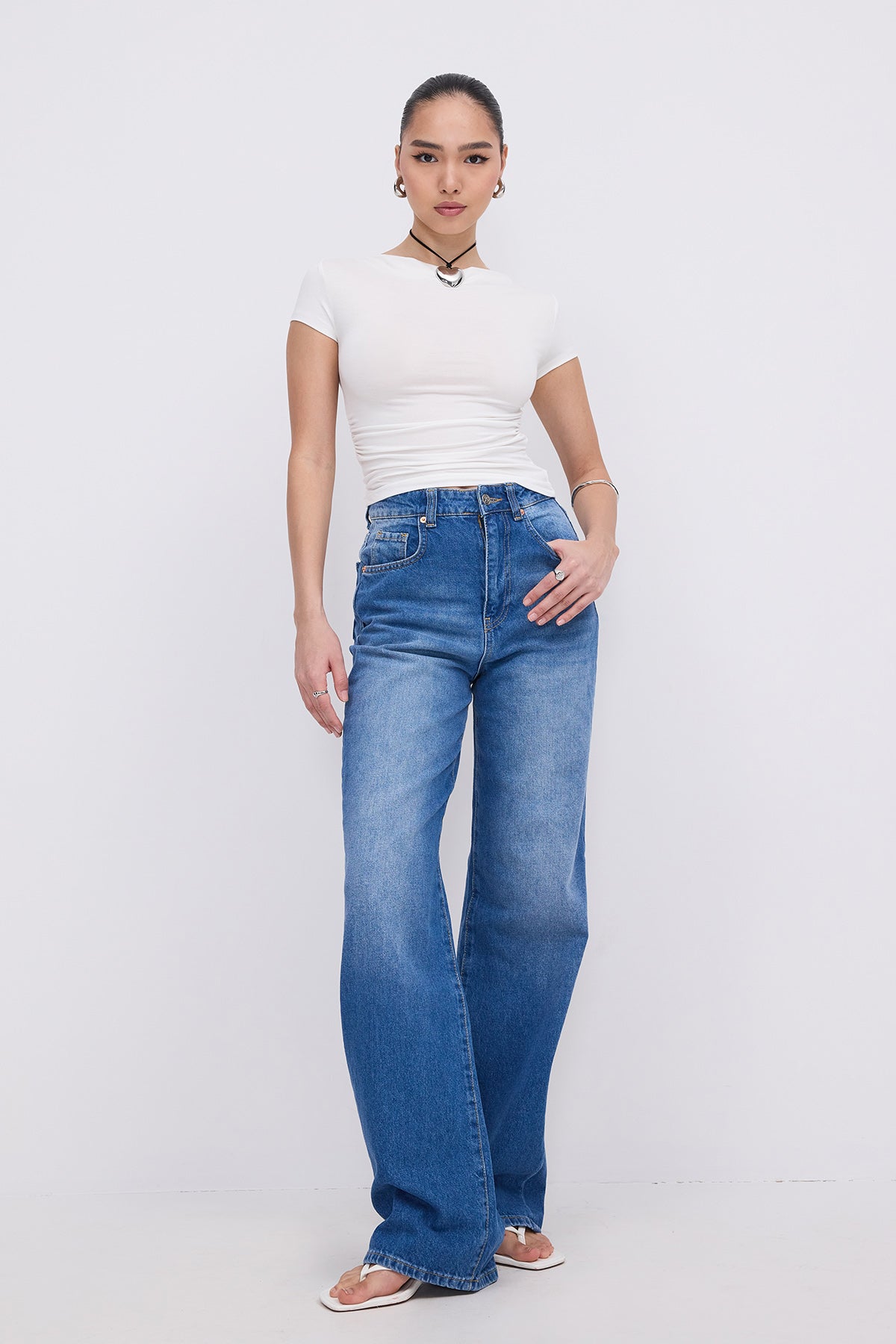 White_Ruched-Side-T-Shirt-addax