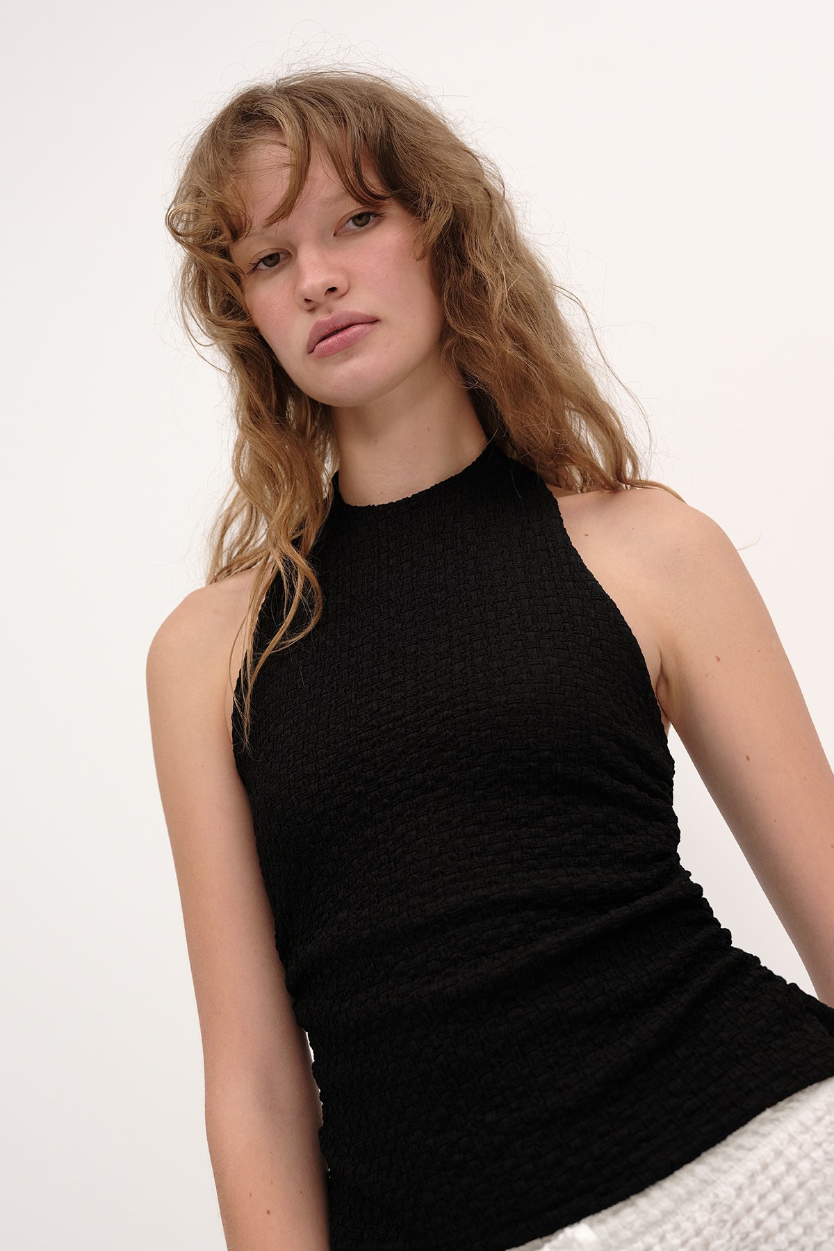 Black_Halter-Neck-Textured-Blouse-addax