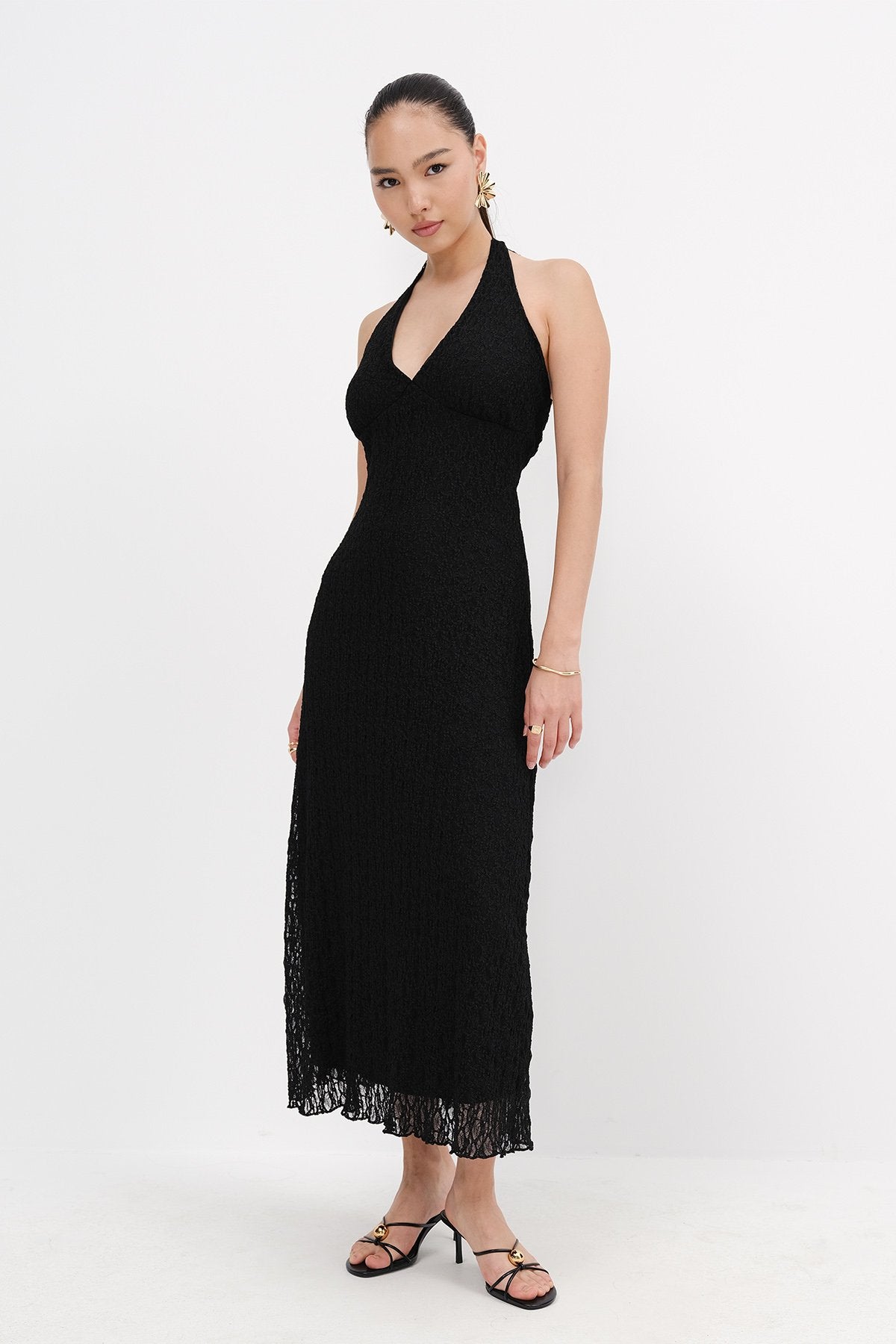 Halter Neck Long Dress addax Halter Neck Long Dress addax