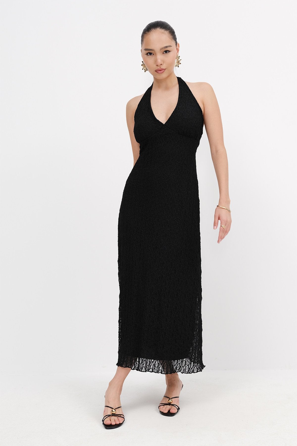 Black_Halter-Neck-Long-Dress-addax