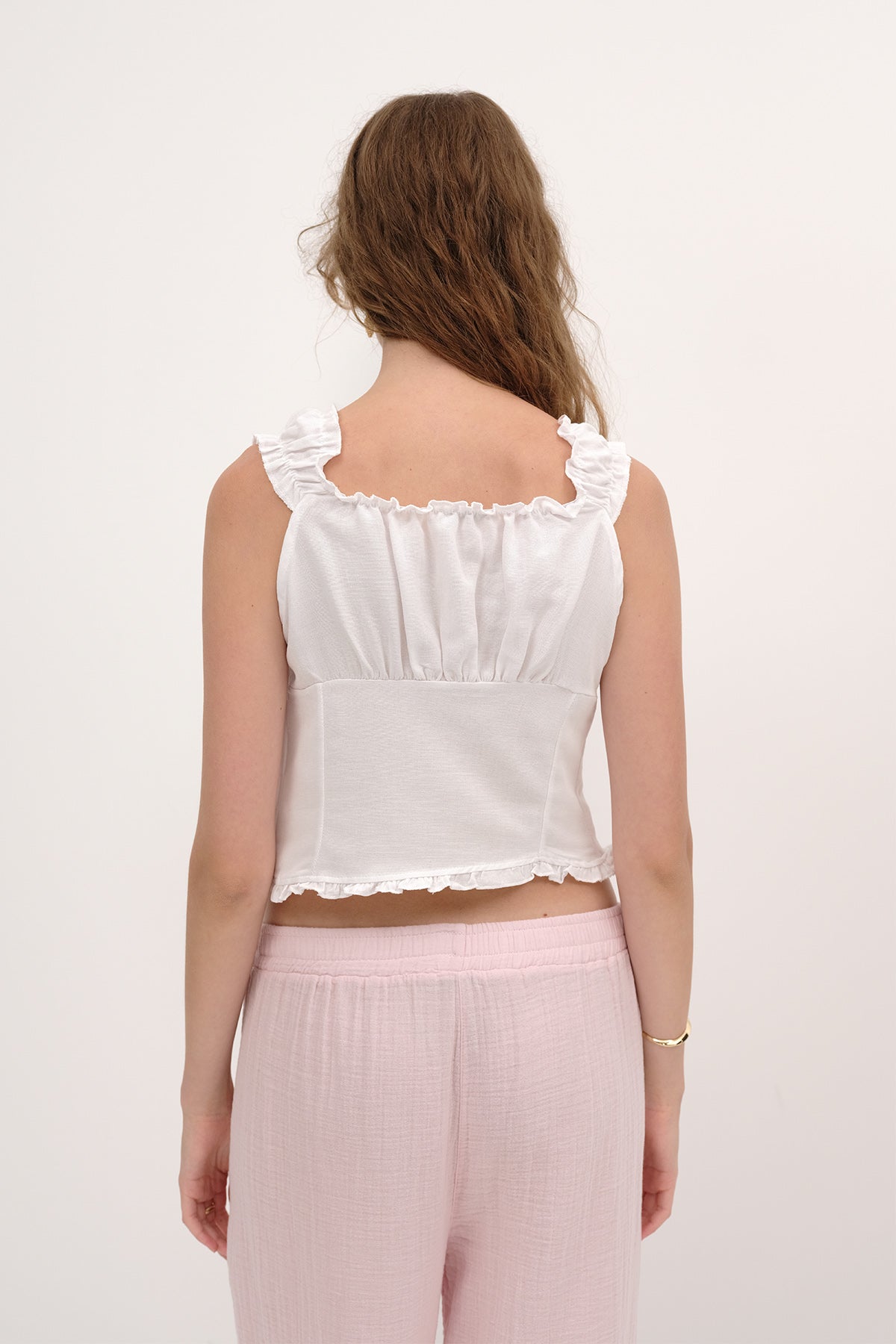White_Linen‑Blend-Button‑Up-Blouse-addax