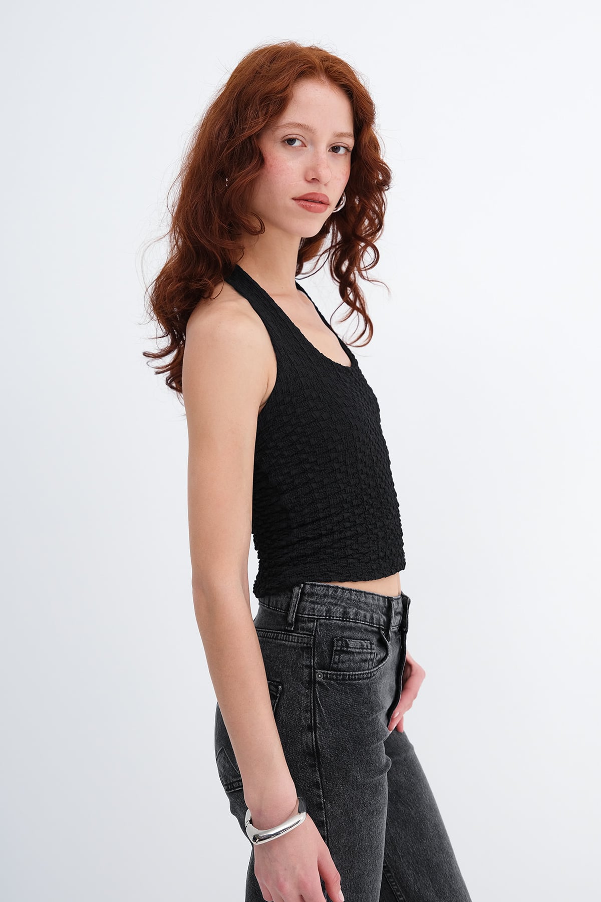 Black_Halter-Neck-Textured-Blouse-addax