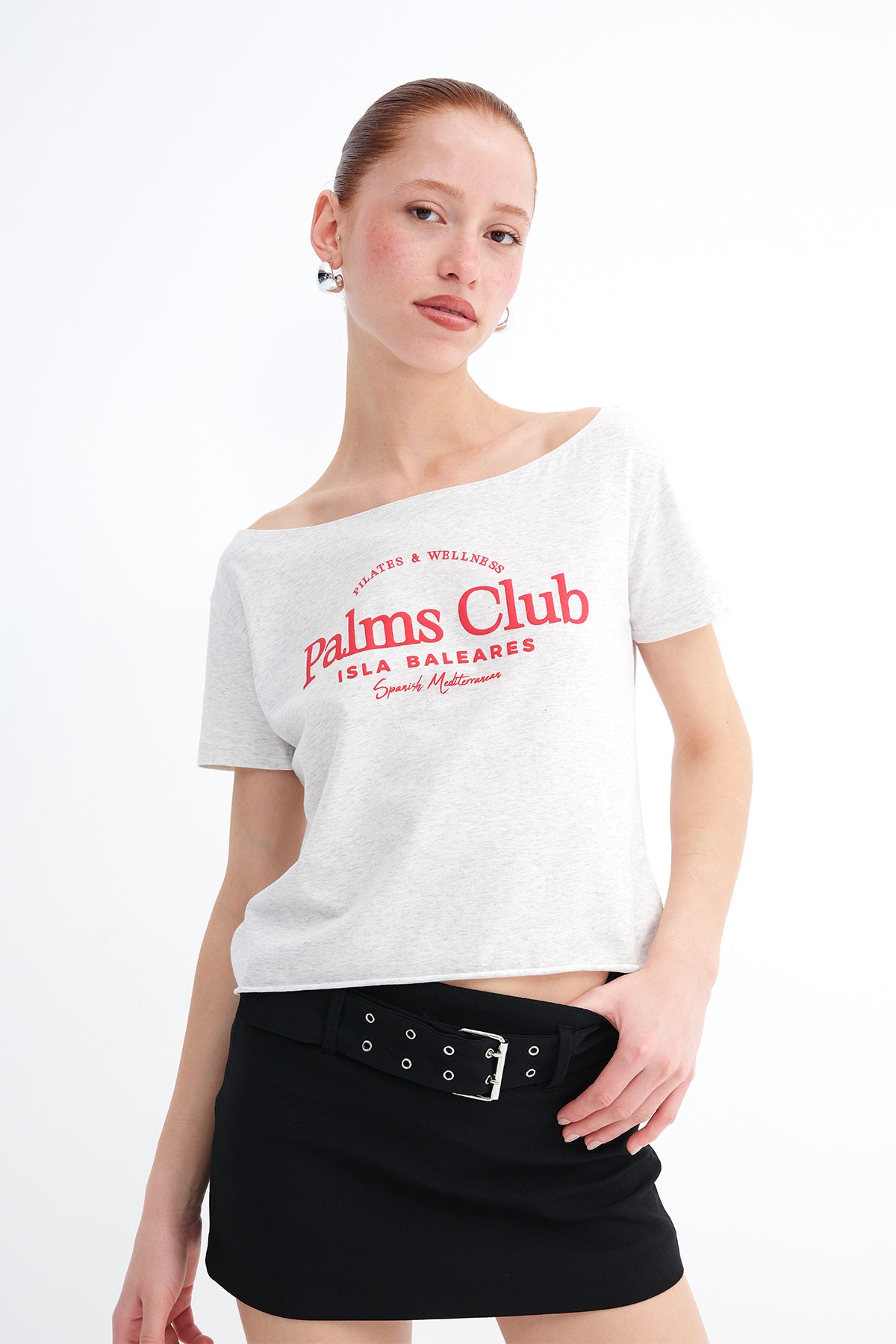 Snow-Melange_Boat-Neck-Slogan-Printed-T-shirt-addax