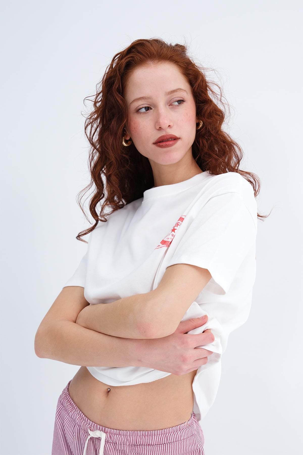 Ecru_Printed-Thick-T-Shirt-addax