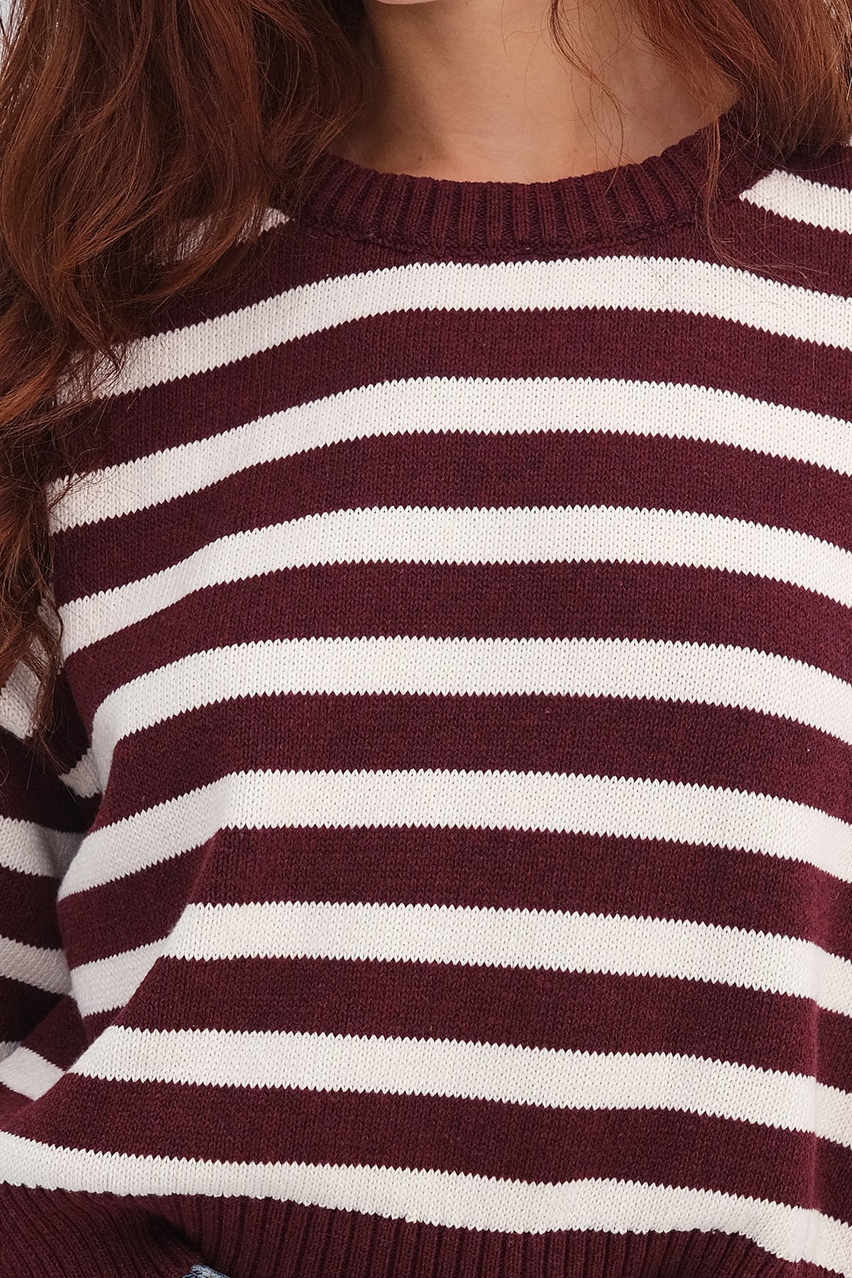 Burgundy---Stone_Crew-Neck-Striped-Knit-Sweater-addax