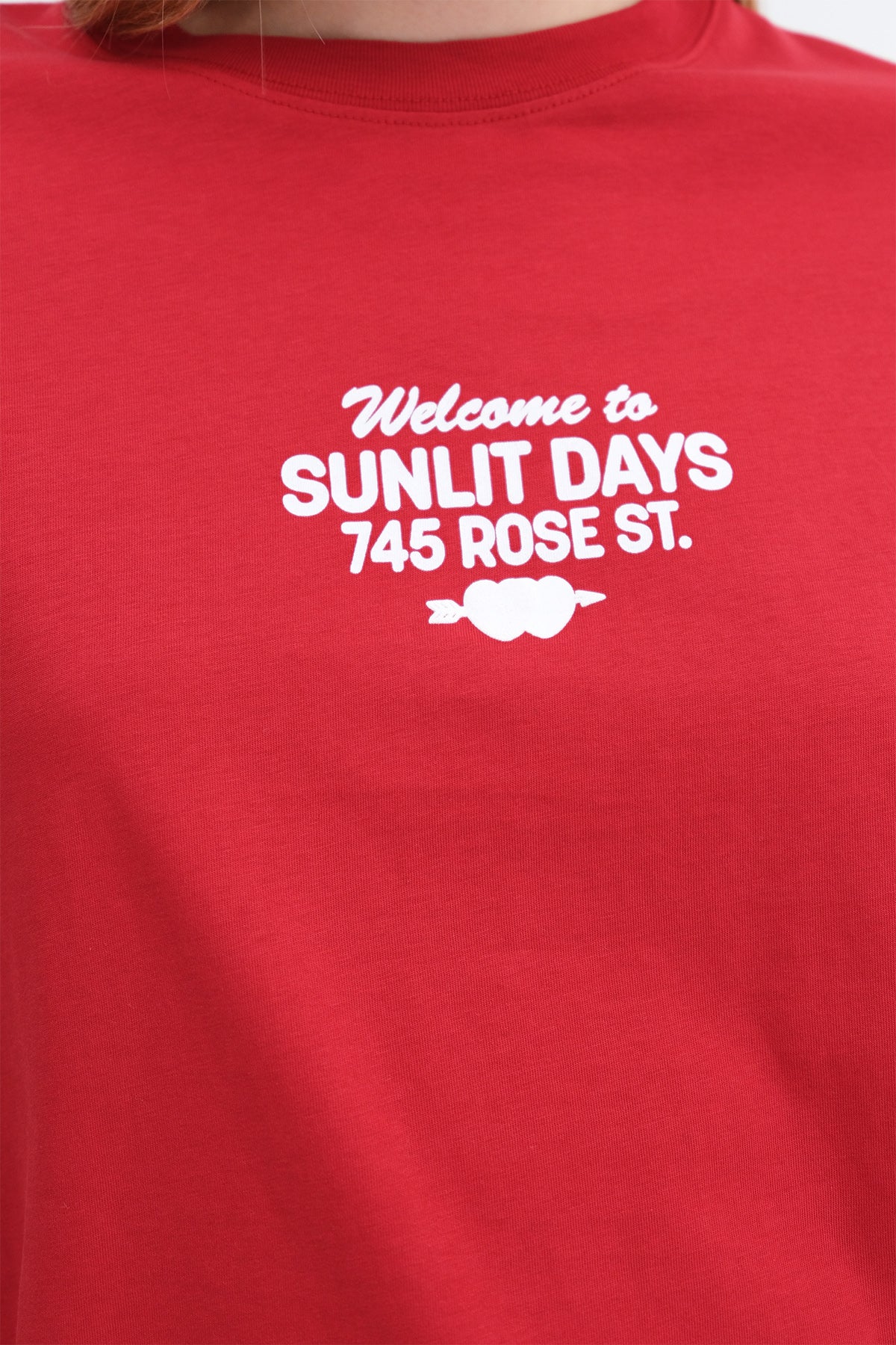 Bright-Red_Crew-Neck-Printed-T-shirt-addax