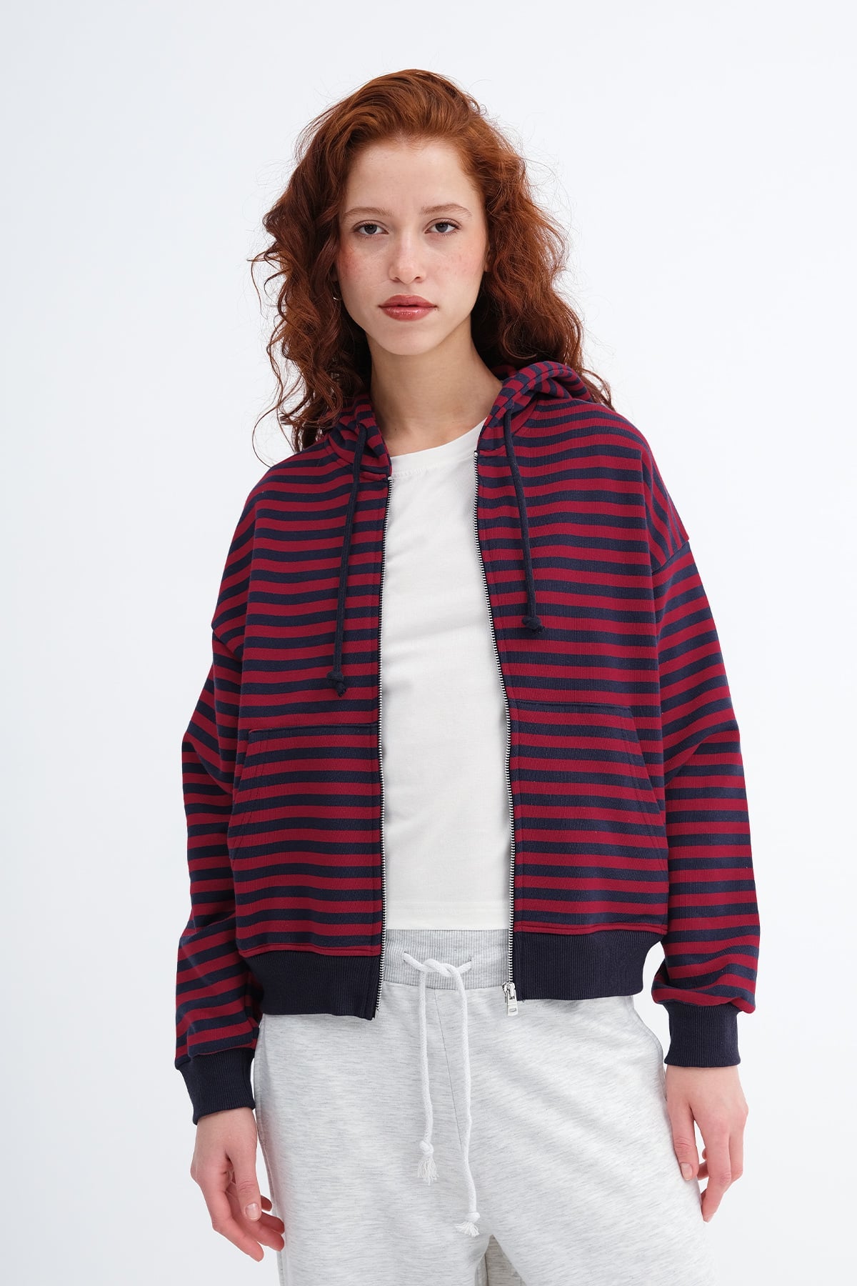 Burgundy---Night-Blue_Striped-Hooded-Cardigan-addax