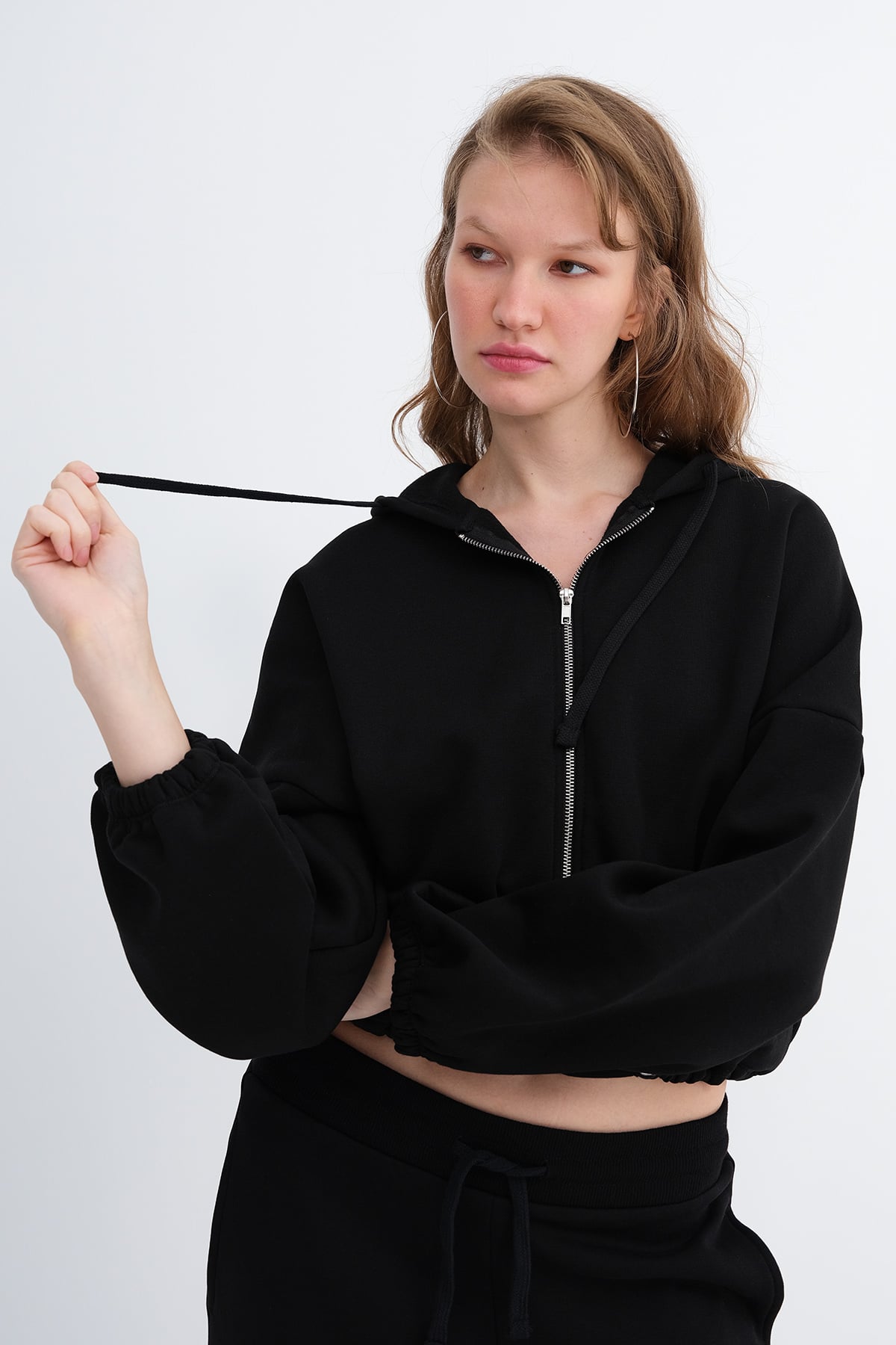 Black_Elasticated-Hem-Fleece-Joggers-addax