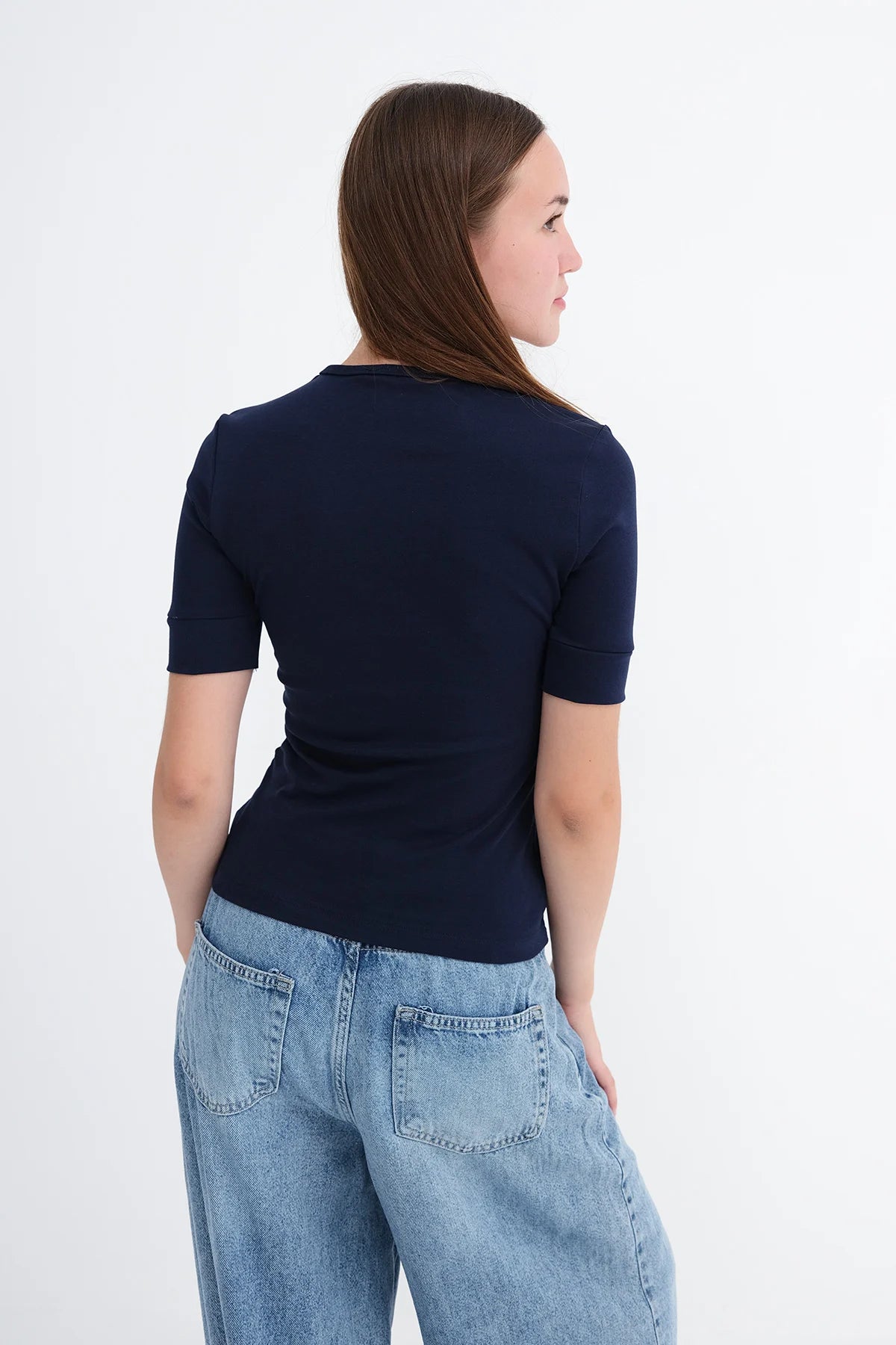 Night-Blue_Crew-Neck-T-shirt-addax