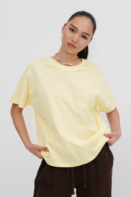 Bold-Yellow_Oversized-Basic-T-shirt-addax