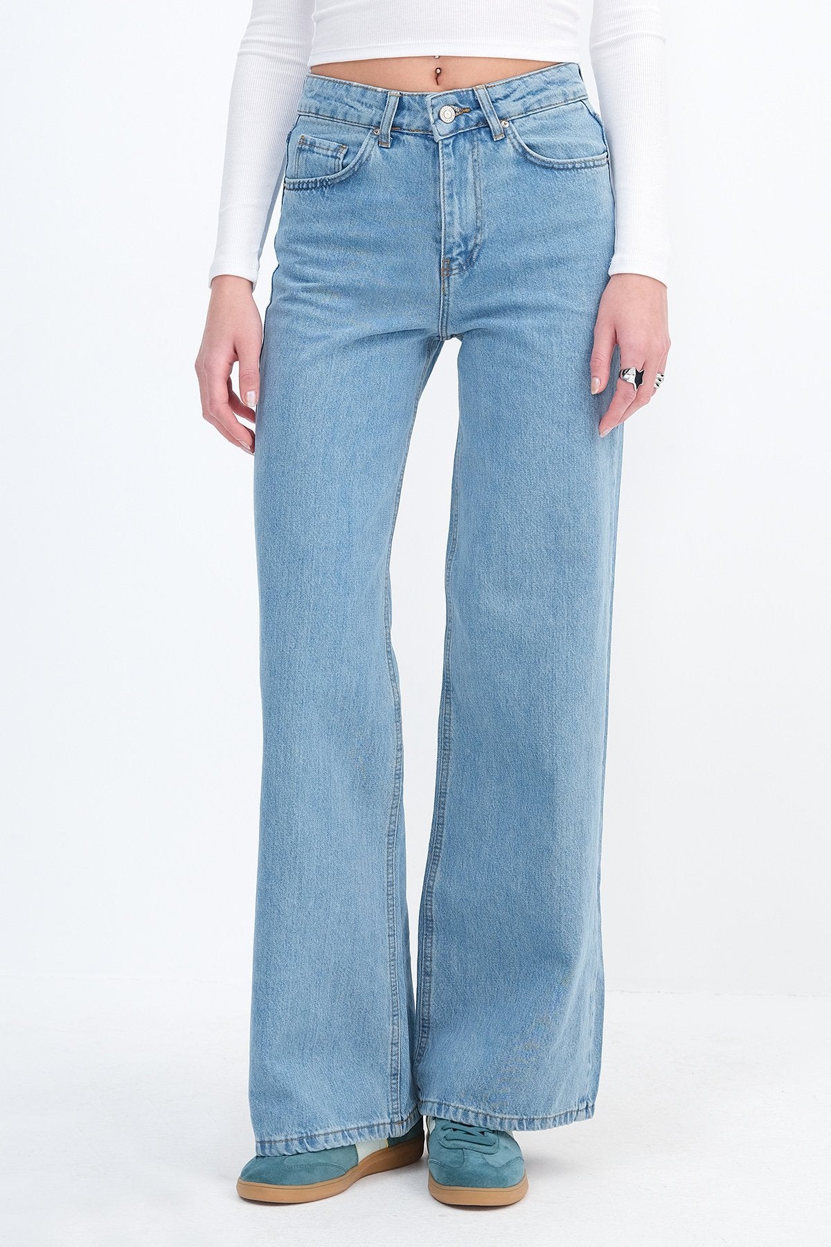 High Waist Jeans With Wide Leg