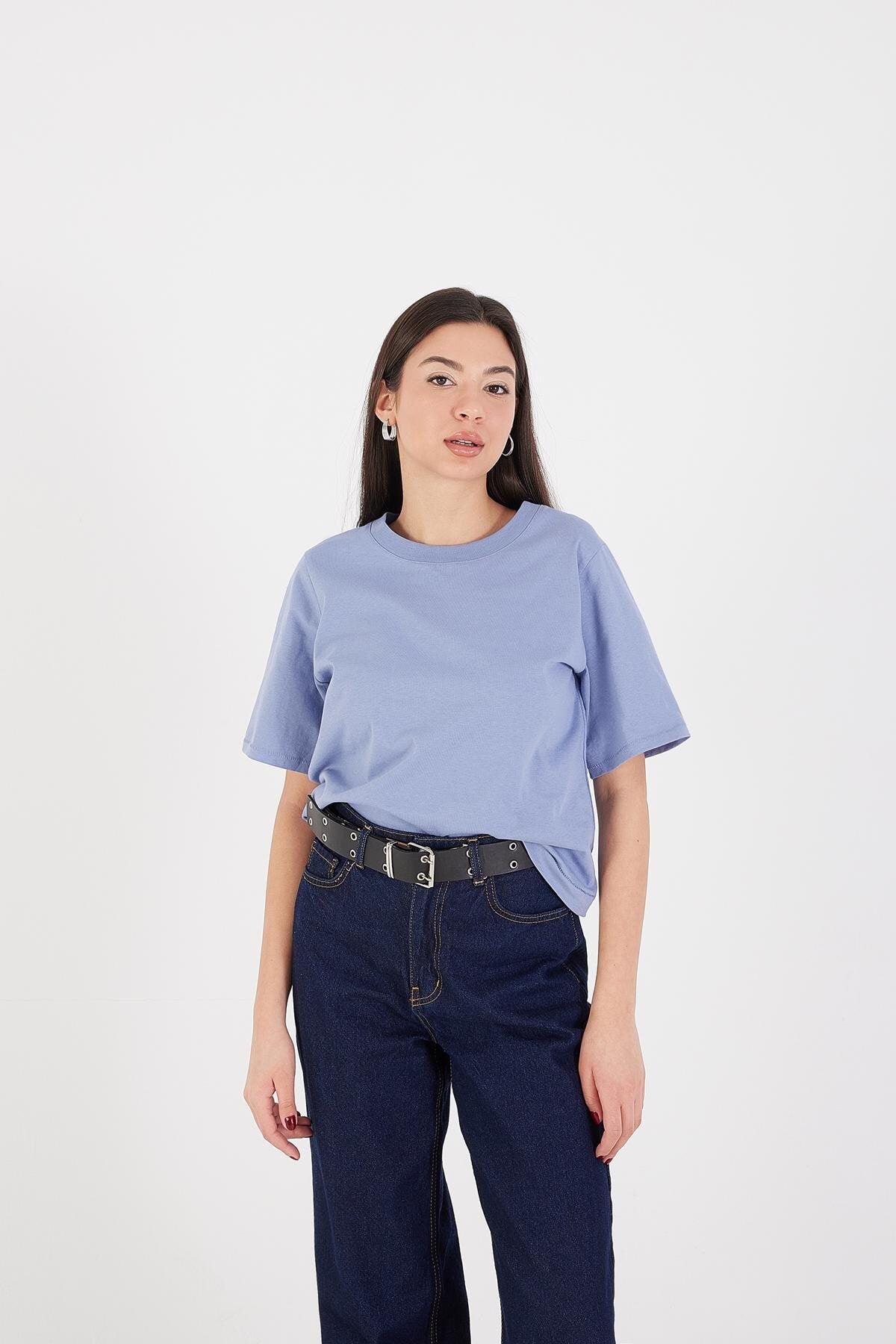 Blue---Grey_Crew-Neck-Basic-T-shirt-addax