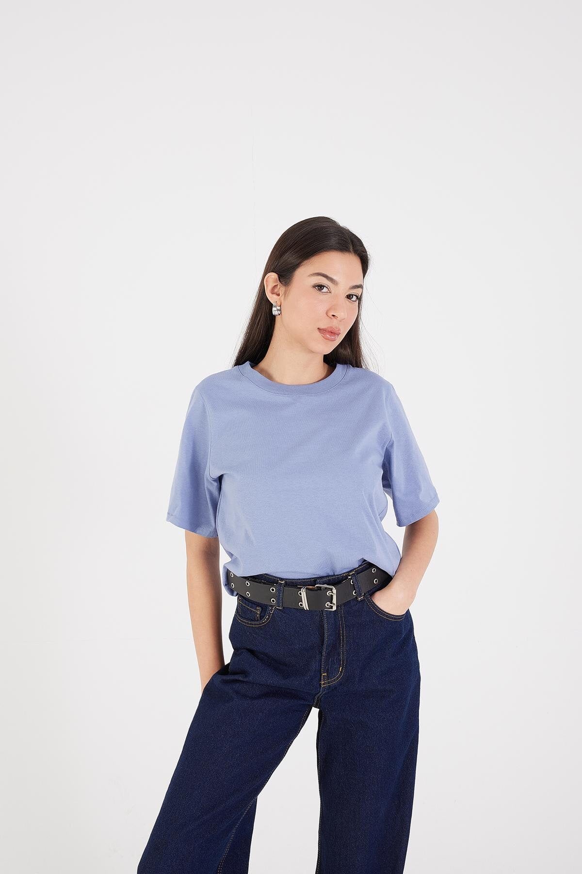 Blue---Grey_Crew-Neck-Basic-T-shirt-addax