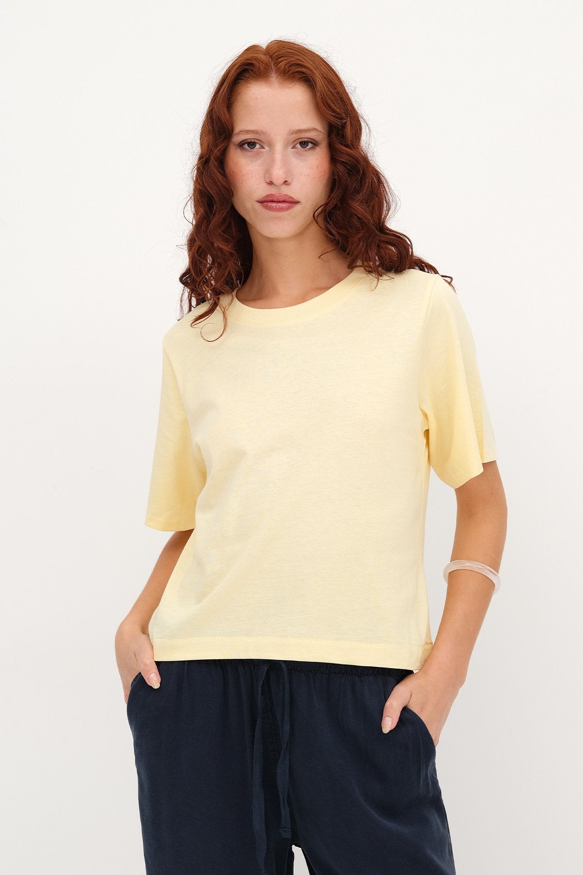 Light-Yellow_Crew-Neck-Basic-T-shirt-addax