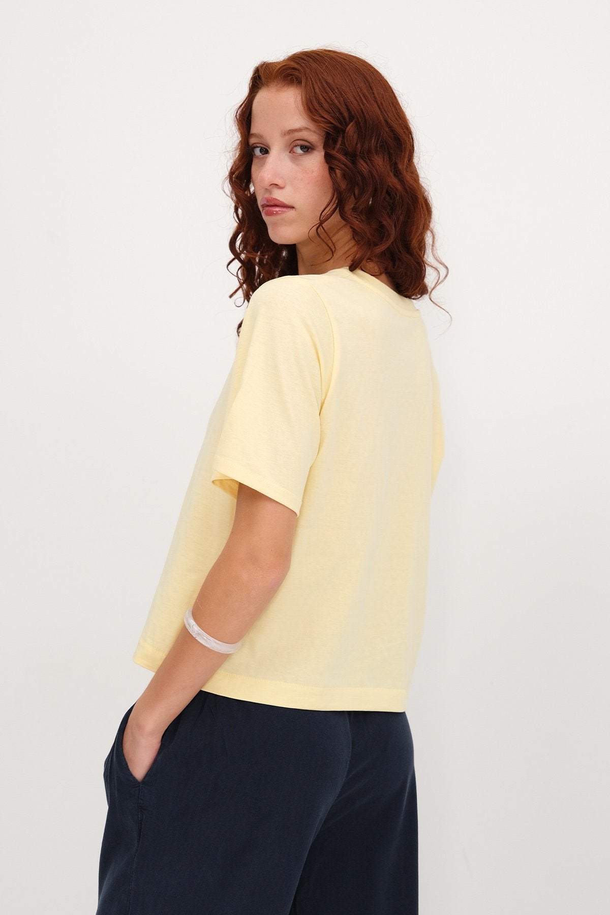 Light-Yellow_Crew-Neck-Basic-T-shirt-addax