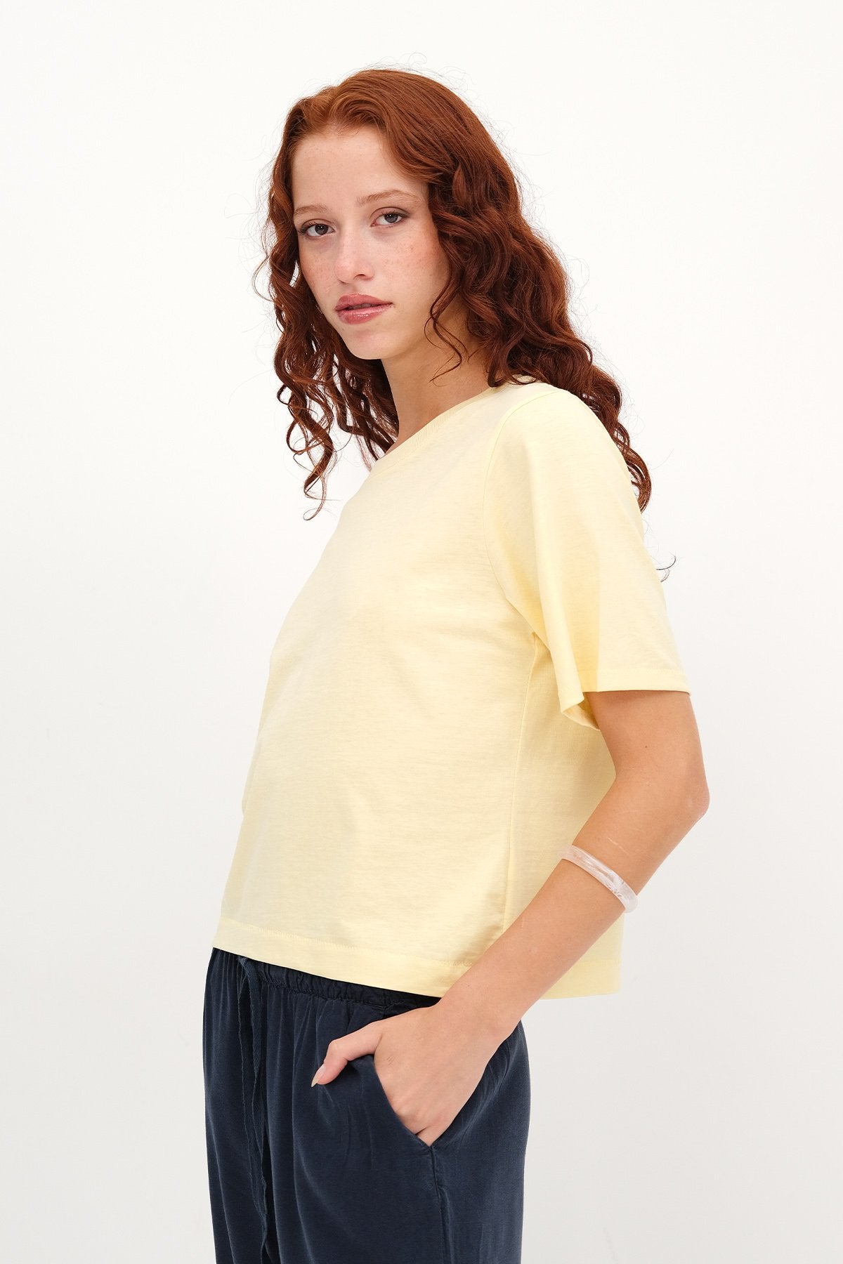Light-Yellow_Crew-Neck-Basic-T-shirt-addax
