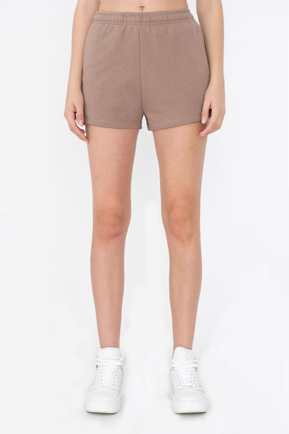 Mink_Elastic-Waist-Shorts-With-Pocket-addax