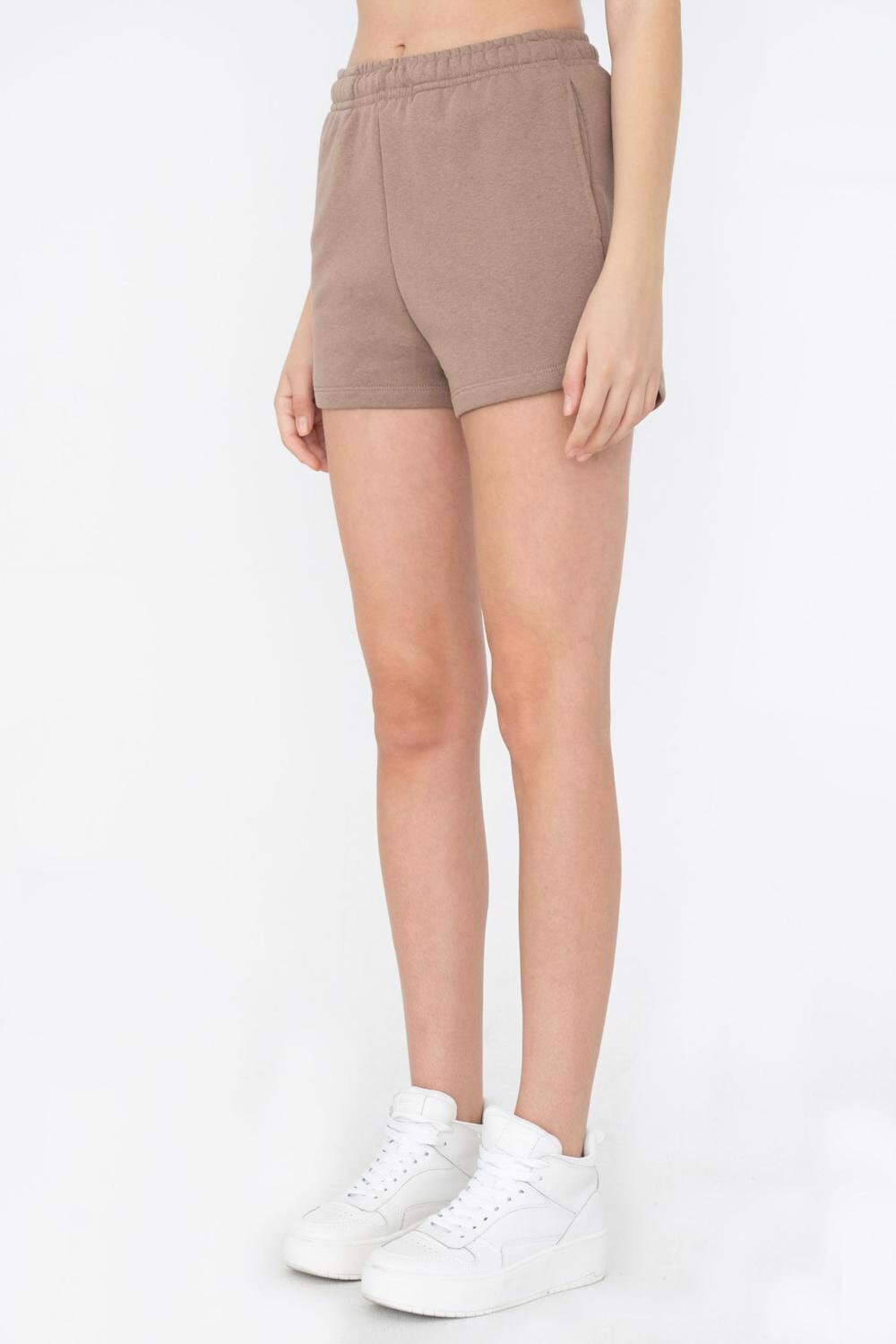 Mink_Elastic-Waist-Shorts-With-Pocket-addax
