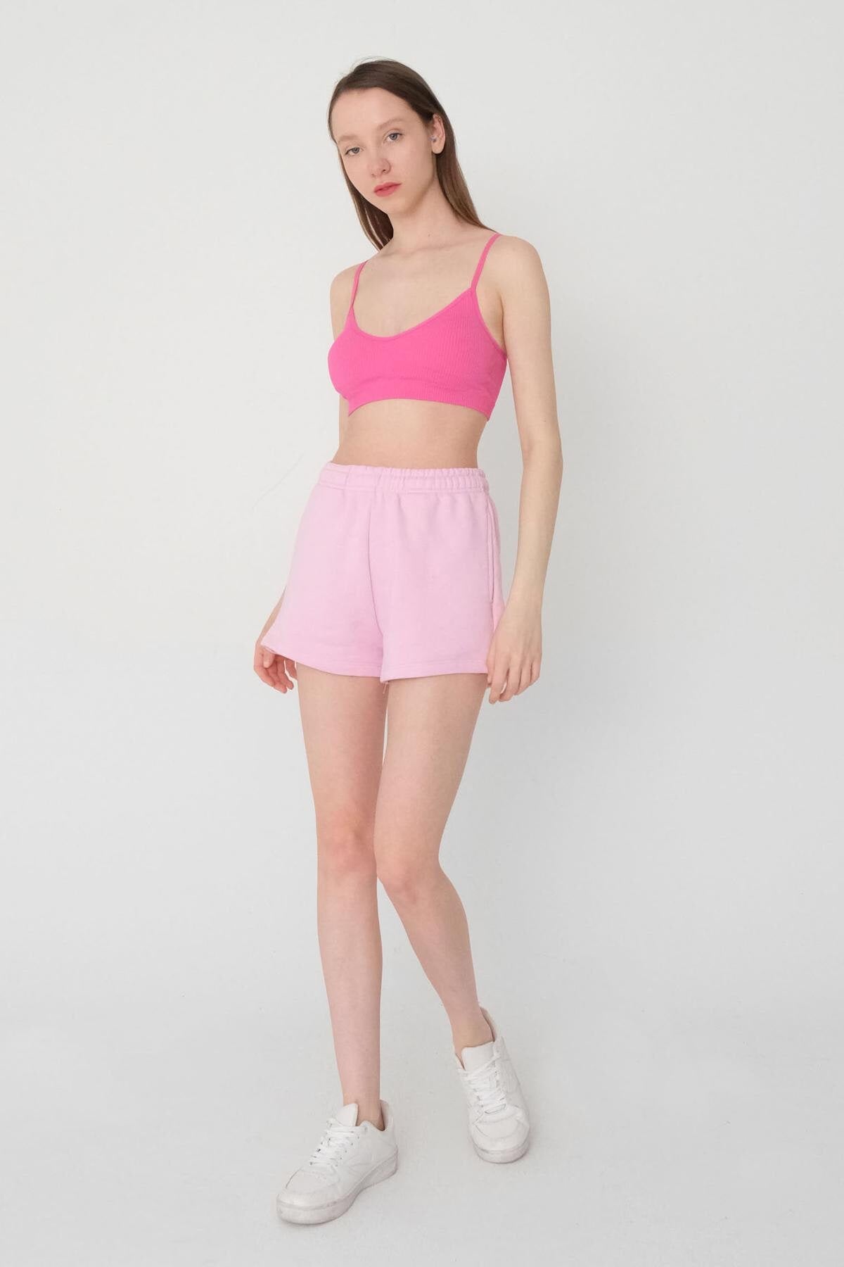 Begonia_Elastic-Waist-Shorts-With-Pocket-addax