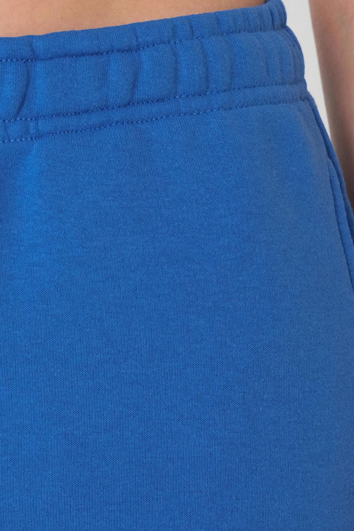 Sky-Blue_Elastic-Waist-Shorts-With-Pocket-addax