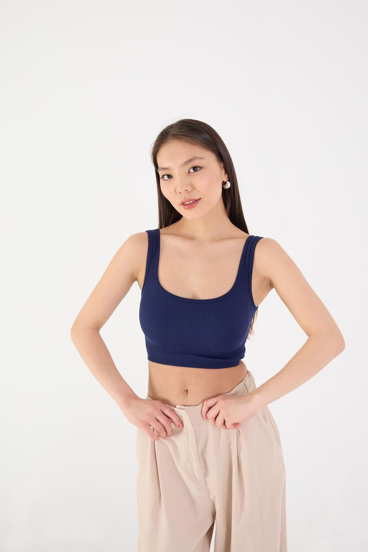 Night-Blue_Square-Neck-Seamless-Tank-Top-addax