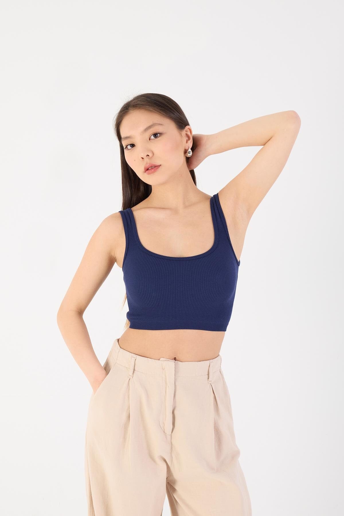 Night-Blue_Square-Neck-Seamless-Tank-Top-addax