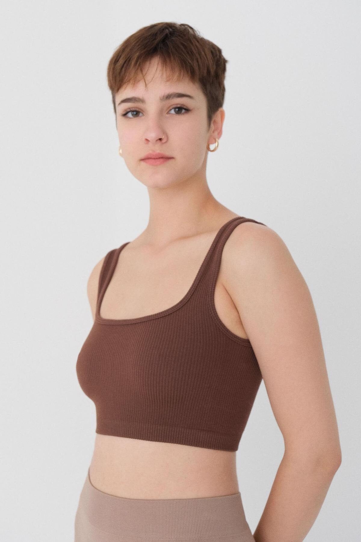Dark-Brown_Square-Neck-Seamless-Tank-Top-addax