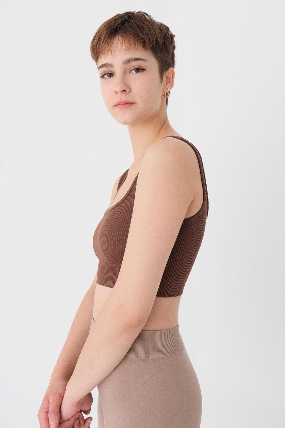 Dark-Brown_Square-Neck-Seamless-Tank-Top-addax