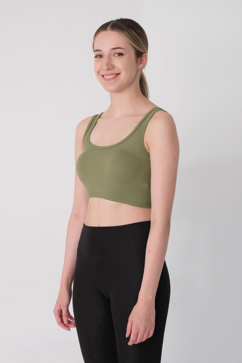 Olivie-Green_Square-Neck-Seamless-Tank-Top-addax