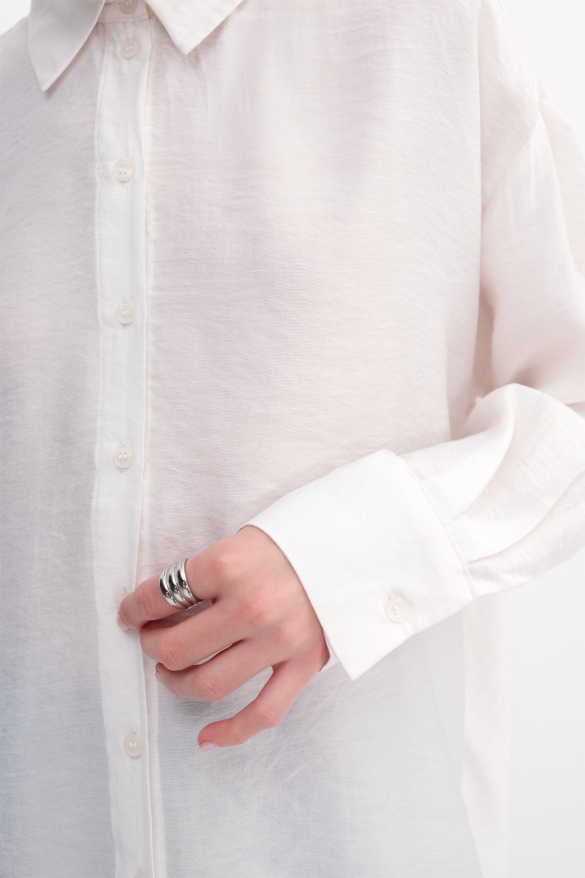 Ecru_Oversızed-Slıp-Detaıled-Shırt-addax