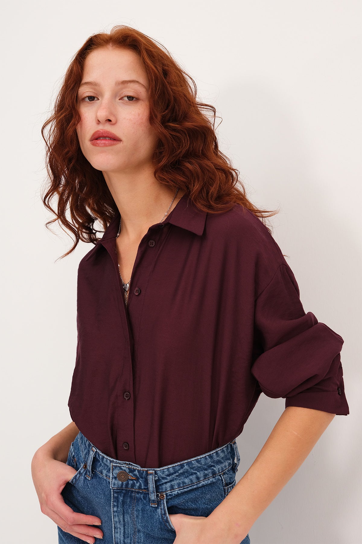 Gardenia_Coffee_Oversızed-Slıp-Detaıled-Shırt-addax