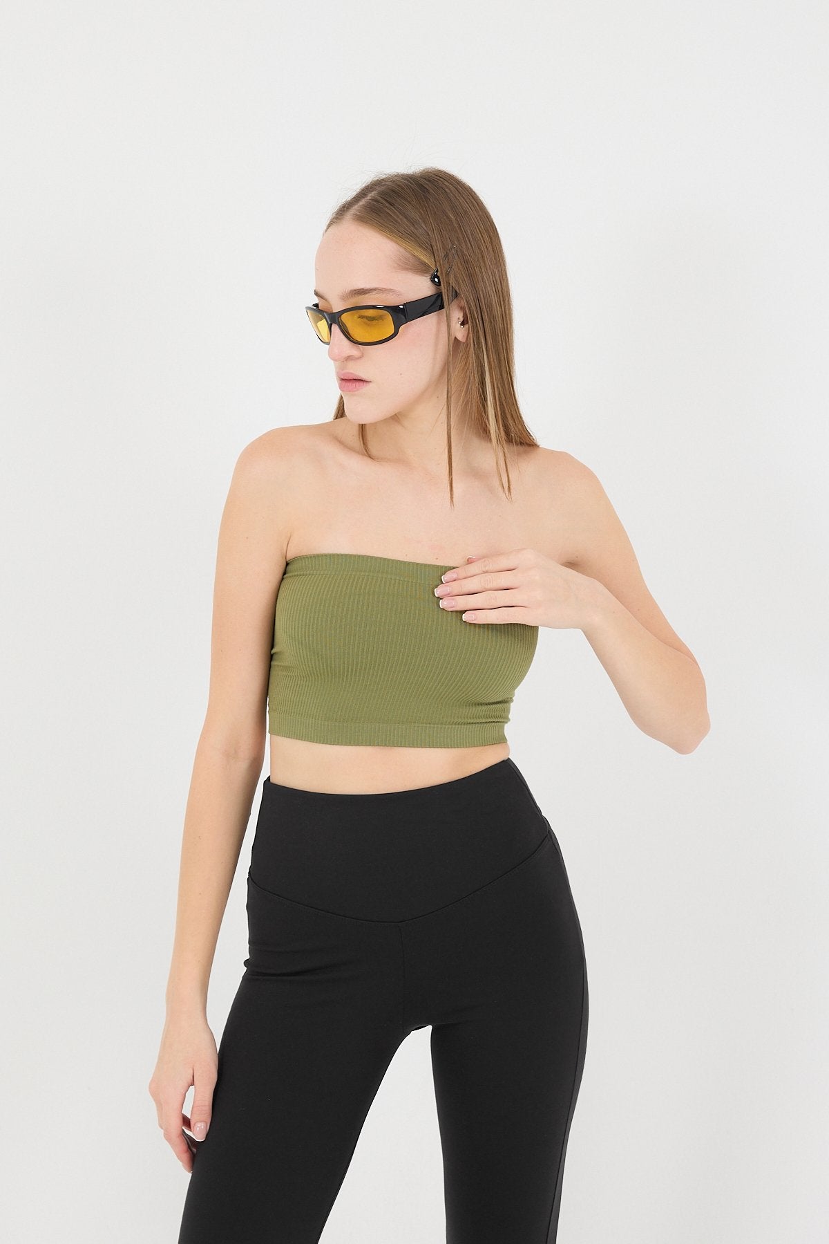 Oil-Green_Seamless-Bustier-addax