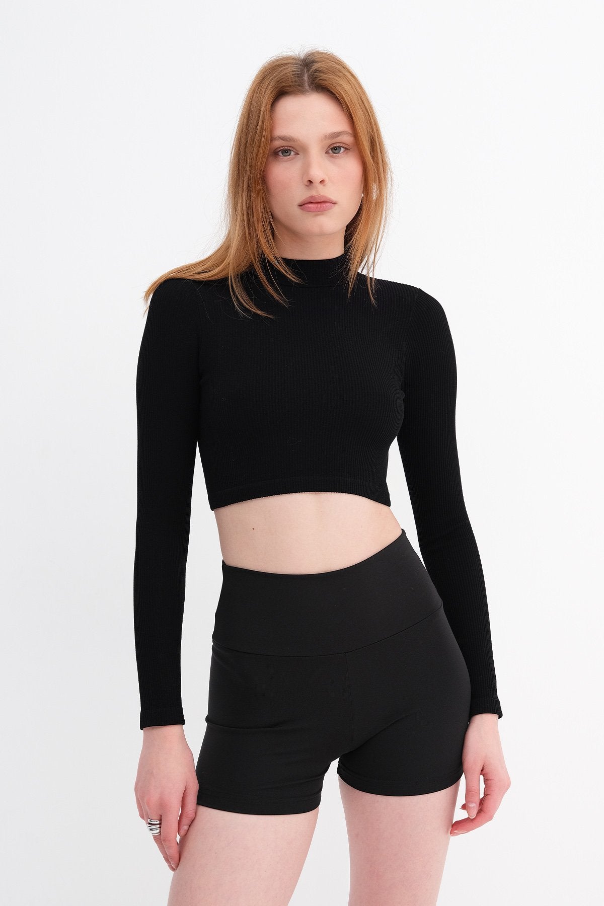 Long Sleeve Seamless Crop Top