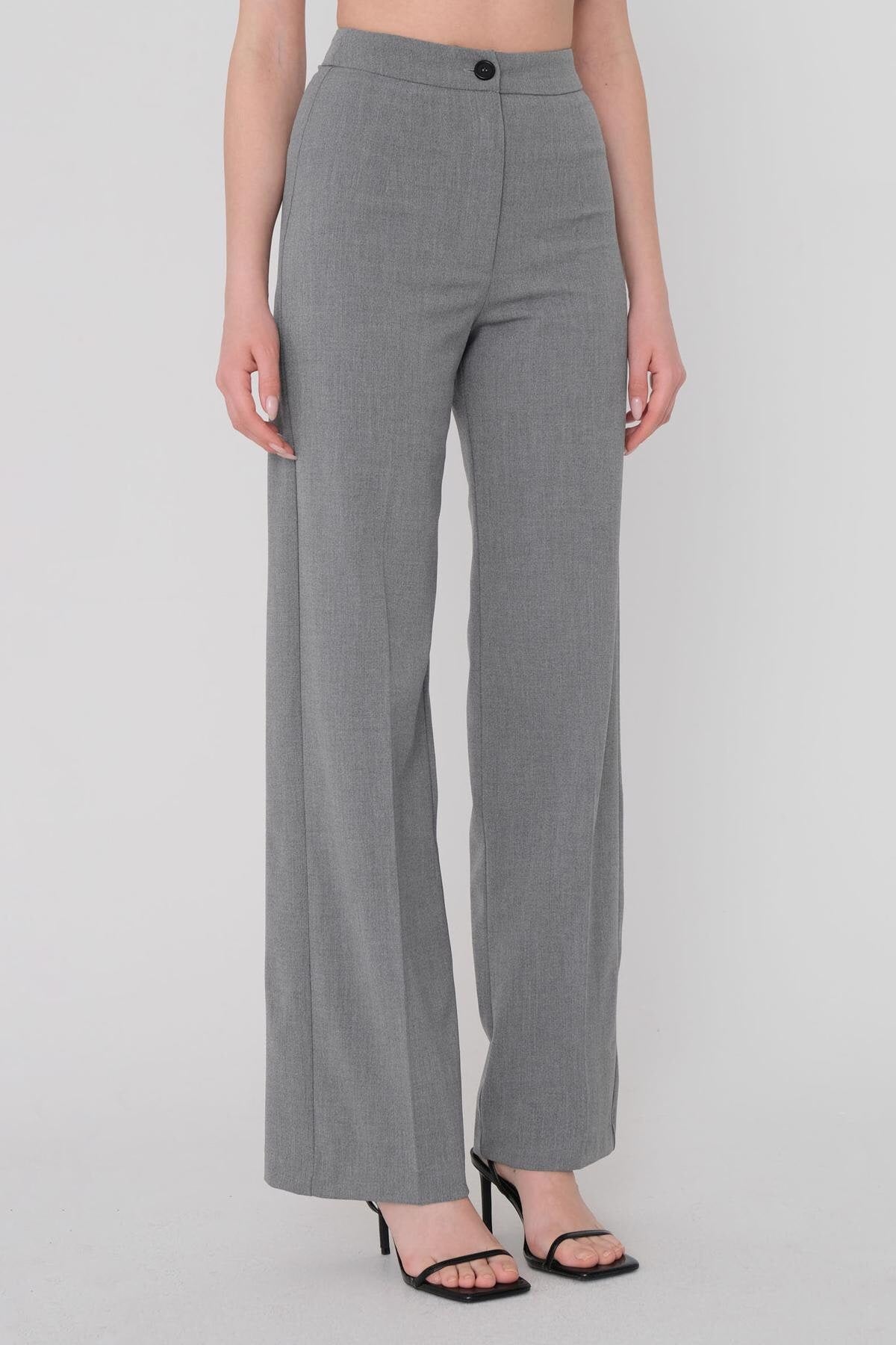 High-Waisted Wide Leg Trousers