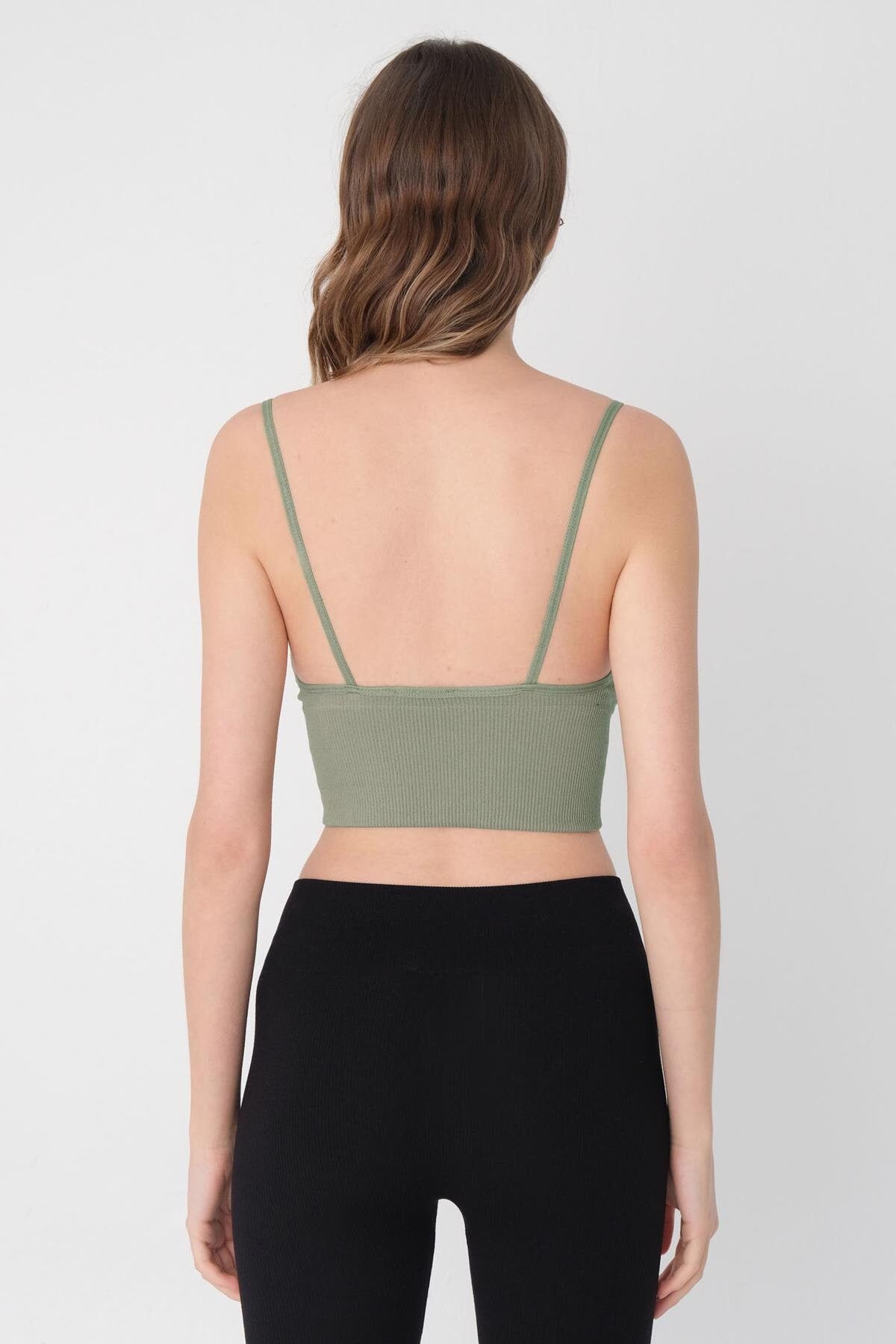 Khaki_V-Neck-Seamless-Crop-Top-addax