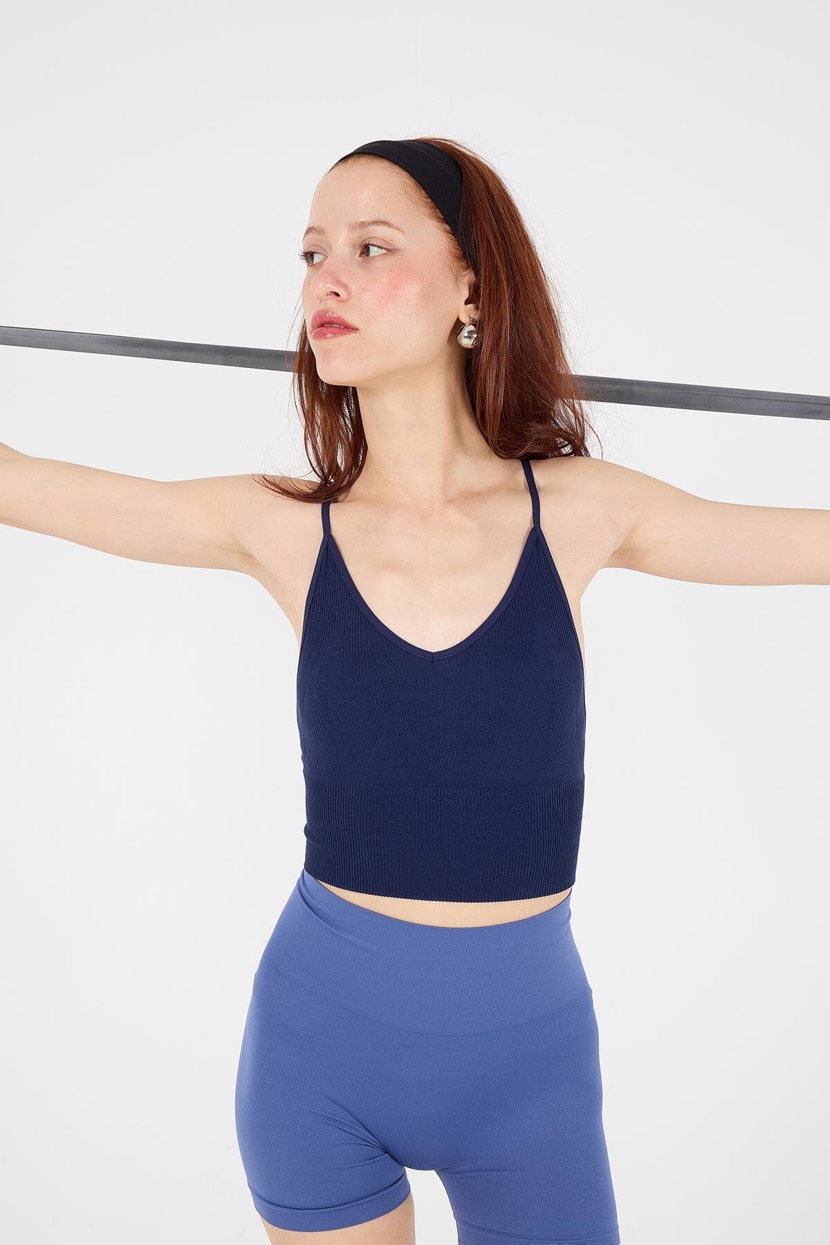 Night-Blue_V-Neck-Seamless-Crop-Top-addax