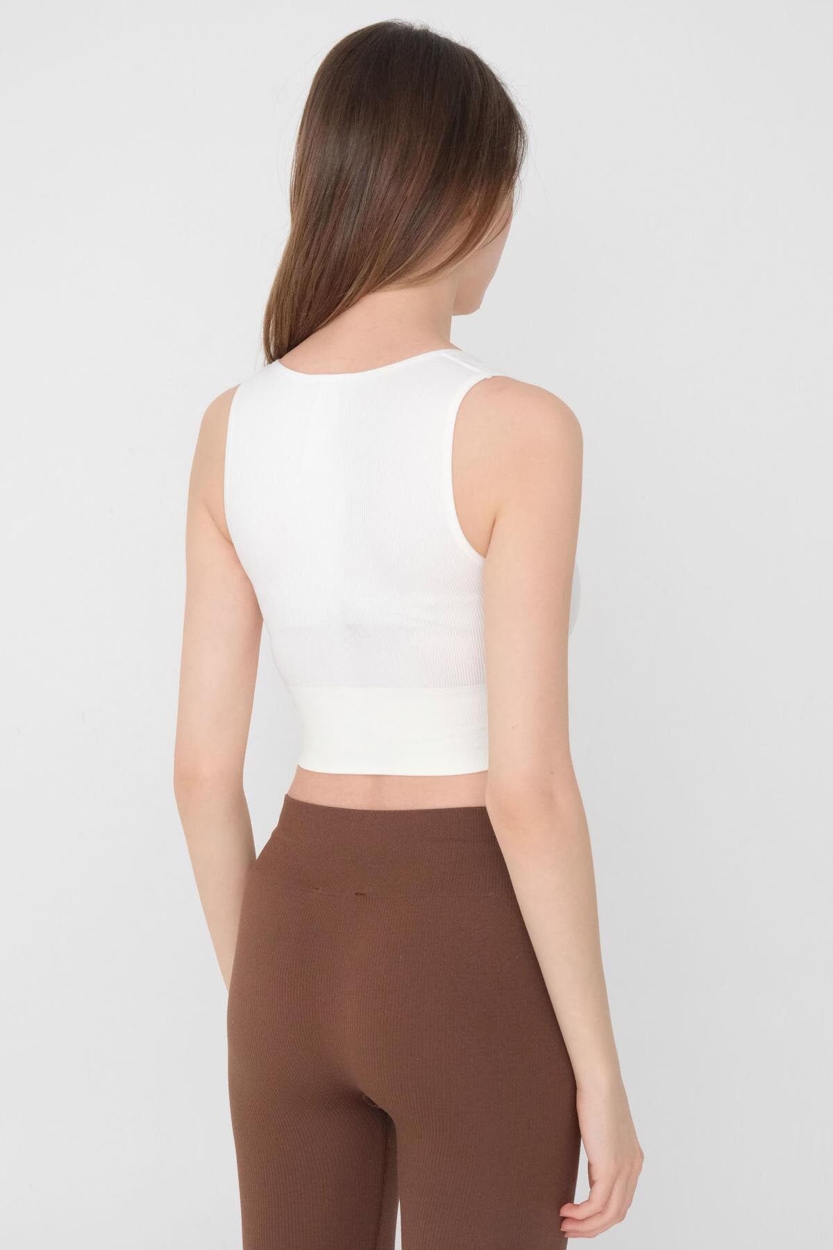 Ecru_V-Neck-Thick-Strapped-Seamless-Crop-addax