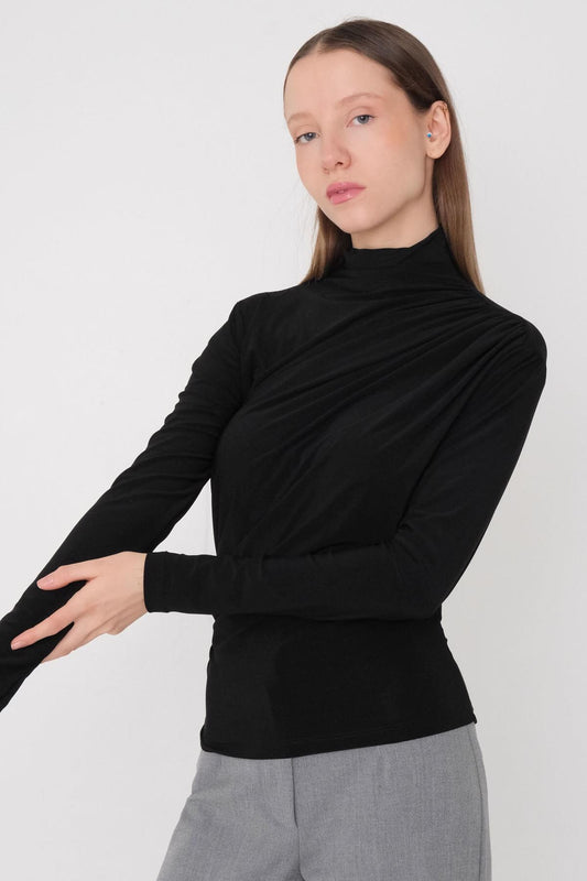 Black_High-Neck-Blouse-With-Long-Sleeve-addax