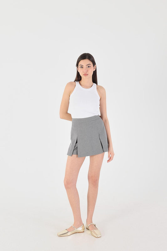 Dark-Grey_Mini-Skort-With-Slit-addax