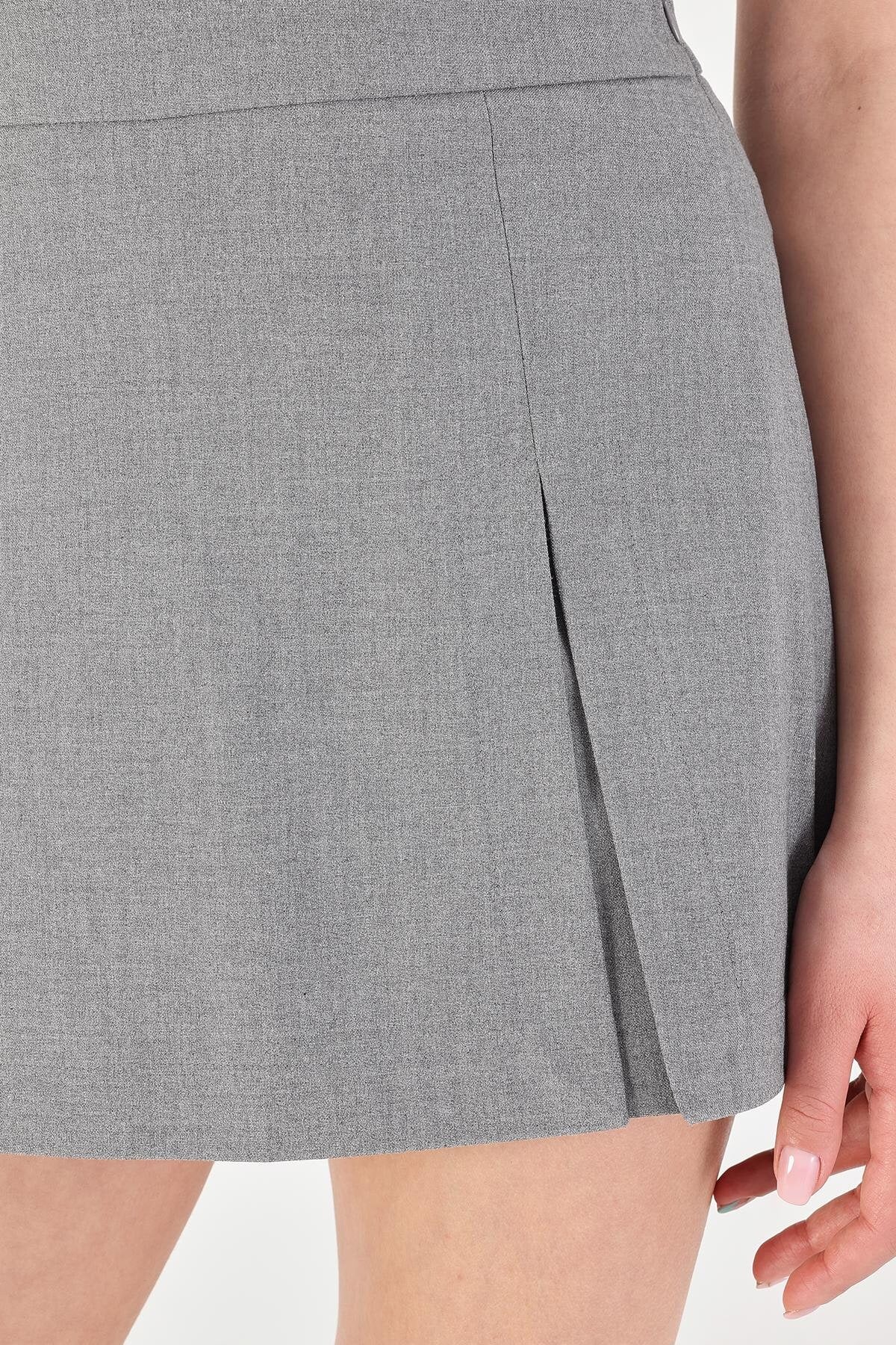 Dark-Grey_Mini-Skort-With-Slit-addax