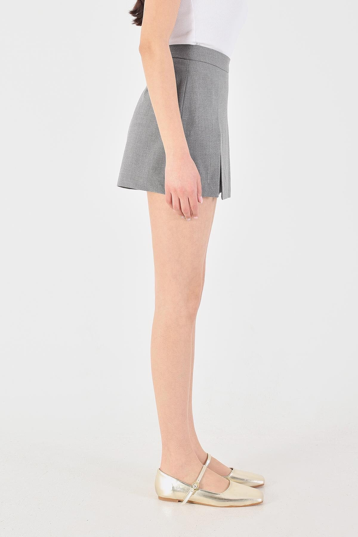 Dark-Grey_Mini-Skort-With-Slit-addax