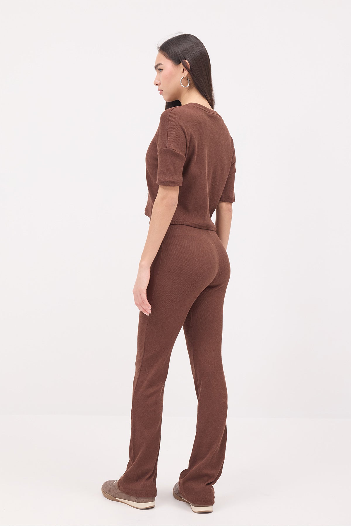 Brown_Short-Sleeve-Top-Bottom-Set-addax