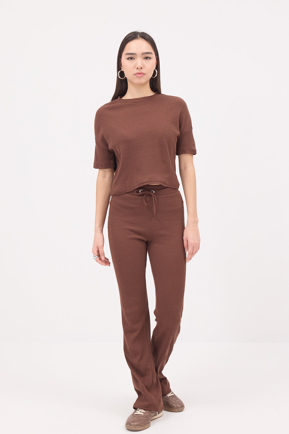 Brown_Short-Sleeve-Top-Bottom-Set-addax