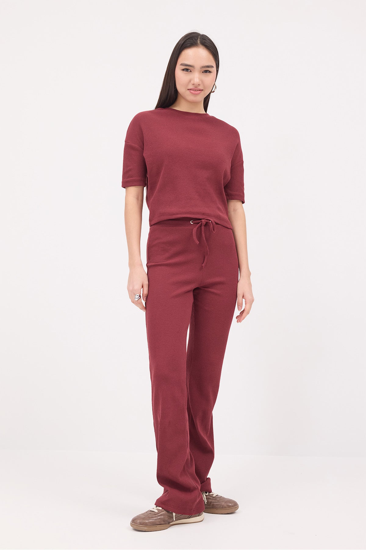 Burgundy_Short-Sleeve-Top-Bottom-Set-addax