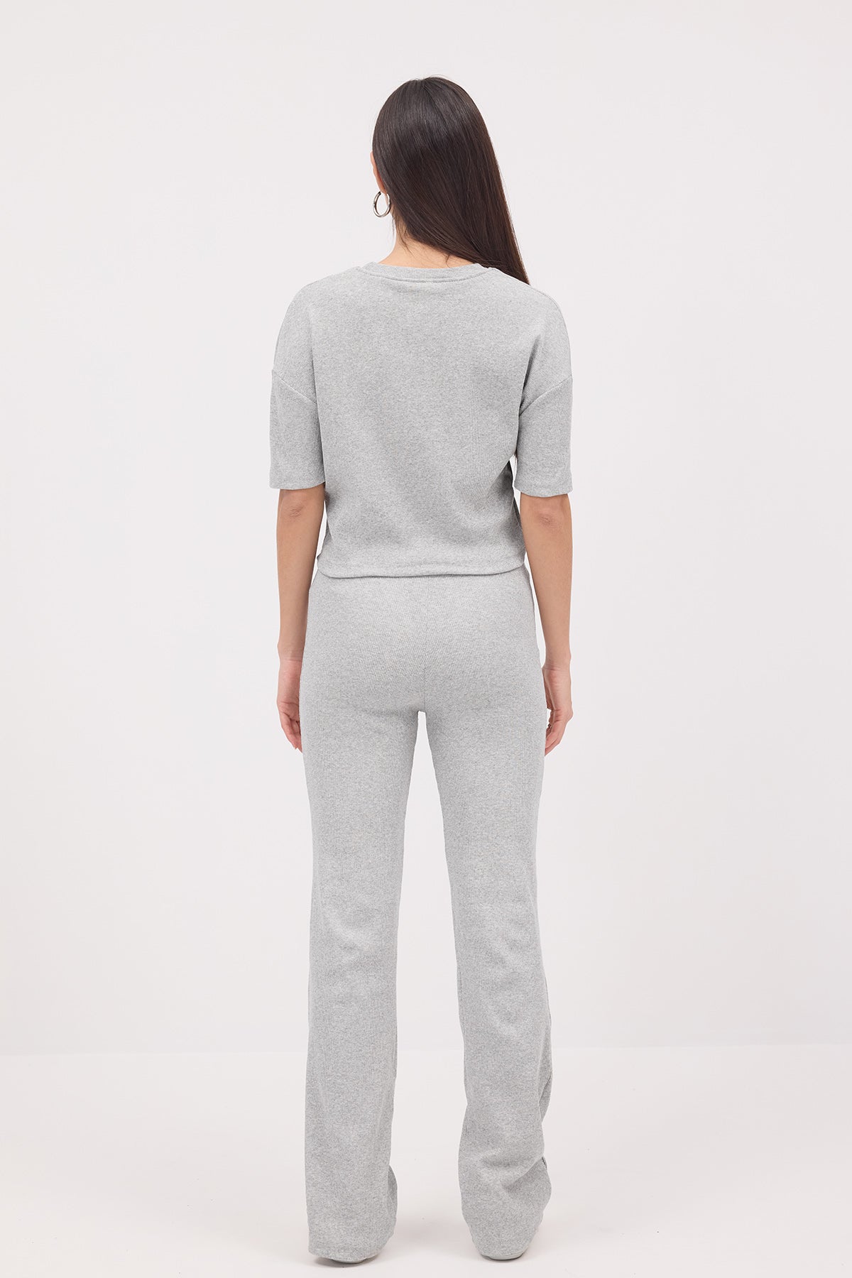 Grey-Melange_Short-Sleeve-Top-Bottom-Set-addax