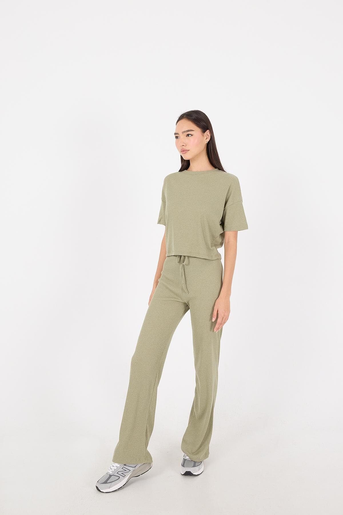 Light-Khaki_Short-Sleeve-Top-Bottom-Set-addax