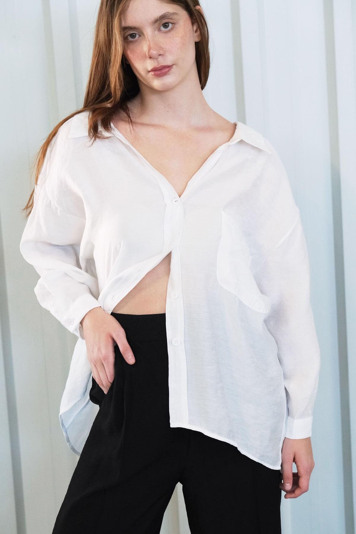 White_Oversize-Shirt-With-Pocket-Detail-addax